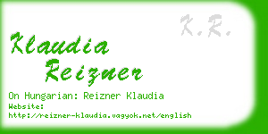 klaudia reizner business card